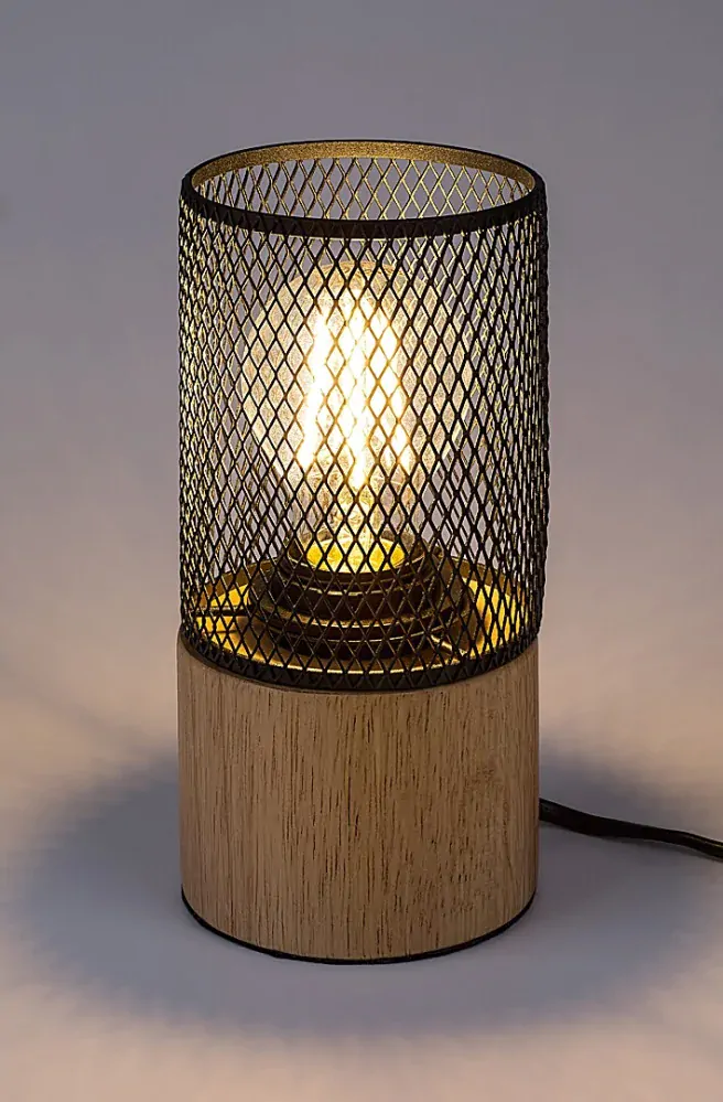 Rabalux 74040 CALLUM - Stolní svítidlo s prvkem v bukovém dřevu, 1 x E27