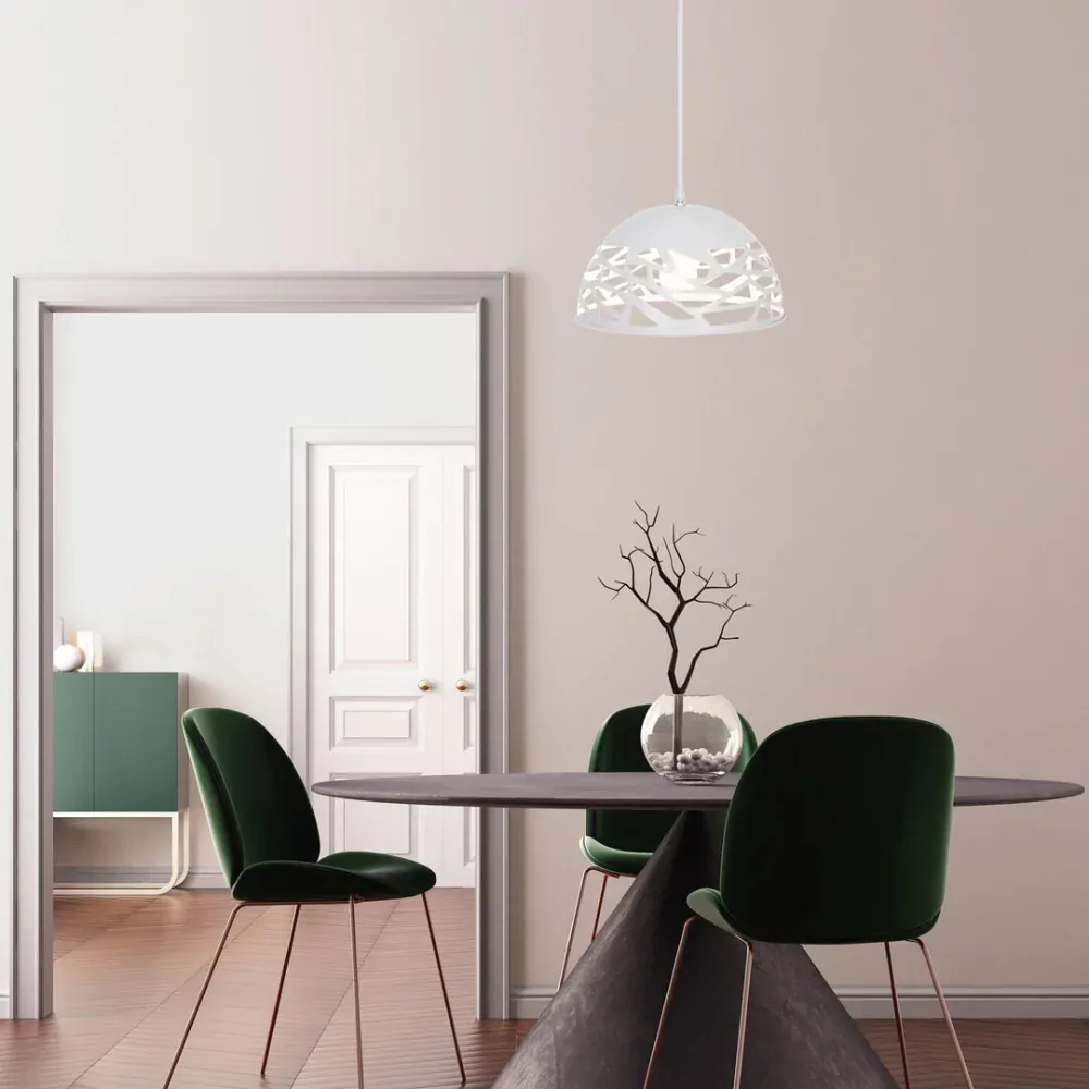 Rabalux 5085 NORENA - Kuchyňské závěsné svítidlo v bílé barvě, 1 x E27, Ø 40cm