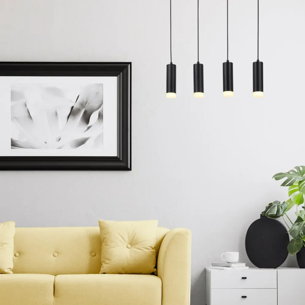 Rabalux 72124 TORAS - Závěsné svítidlo se dřevěnou monturou, 4 x GU10, 60cm