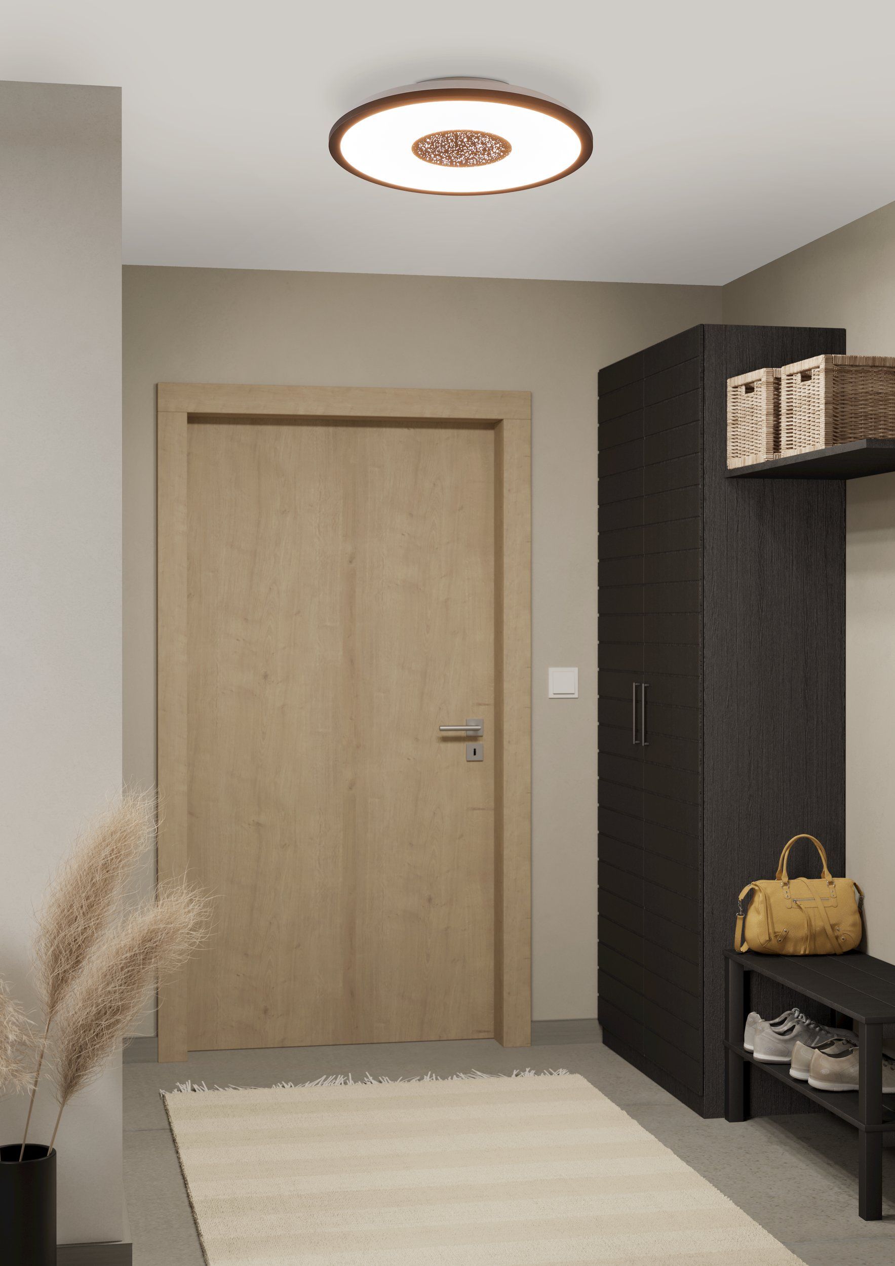 Eglo 900558 MARMORATA - LED kulaté stropní svítidlo v černé barvě, LED 27W, 3000K, Ø 45cm