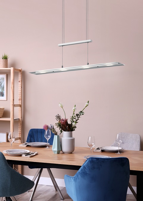 Trio Leuchten R32004107 MILOS - Závěsné stahovací svítidlo v matném niklu , LED 20W, 3000K, 80cm