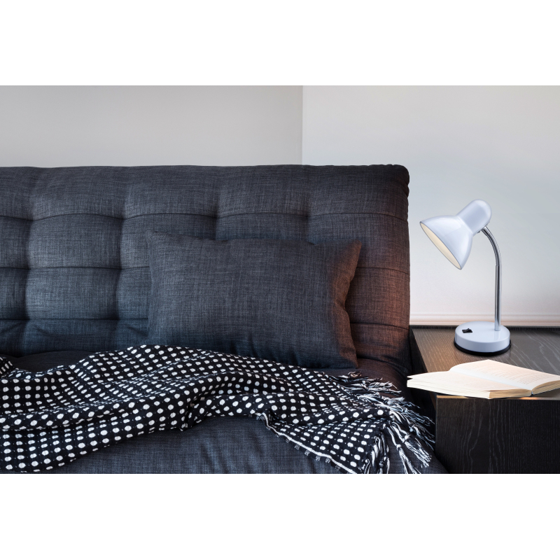 Globo 2485 BASIC - Stolní bílá lampička na stůl 1 x E27, 33cm