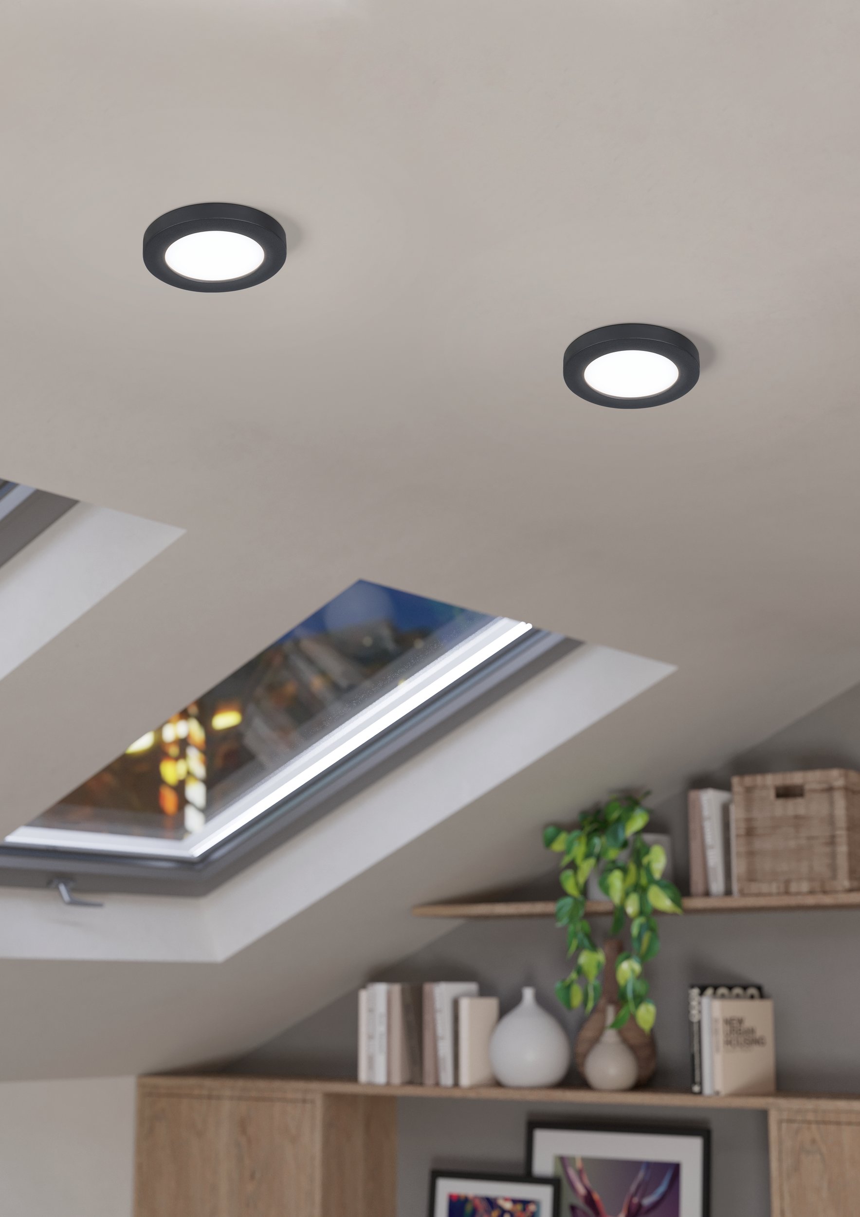 Eglo 900931 FUEVA FLEX -  LED podhledové svítidlo, Ø 11,7cm, 5,5W, 3000K, černá