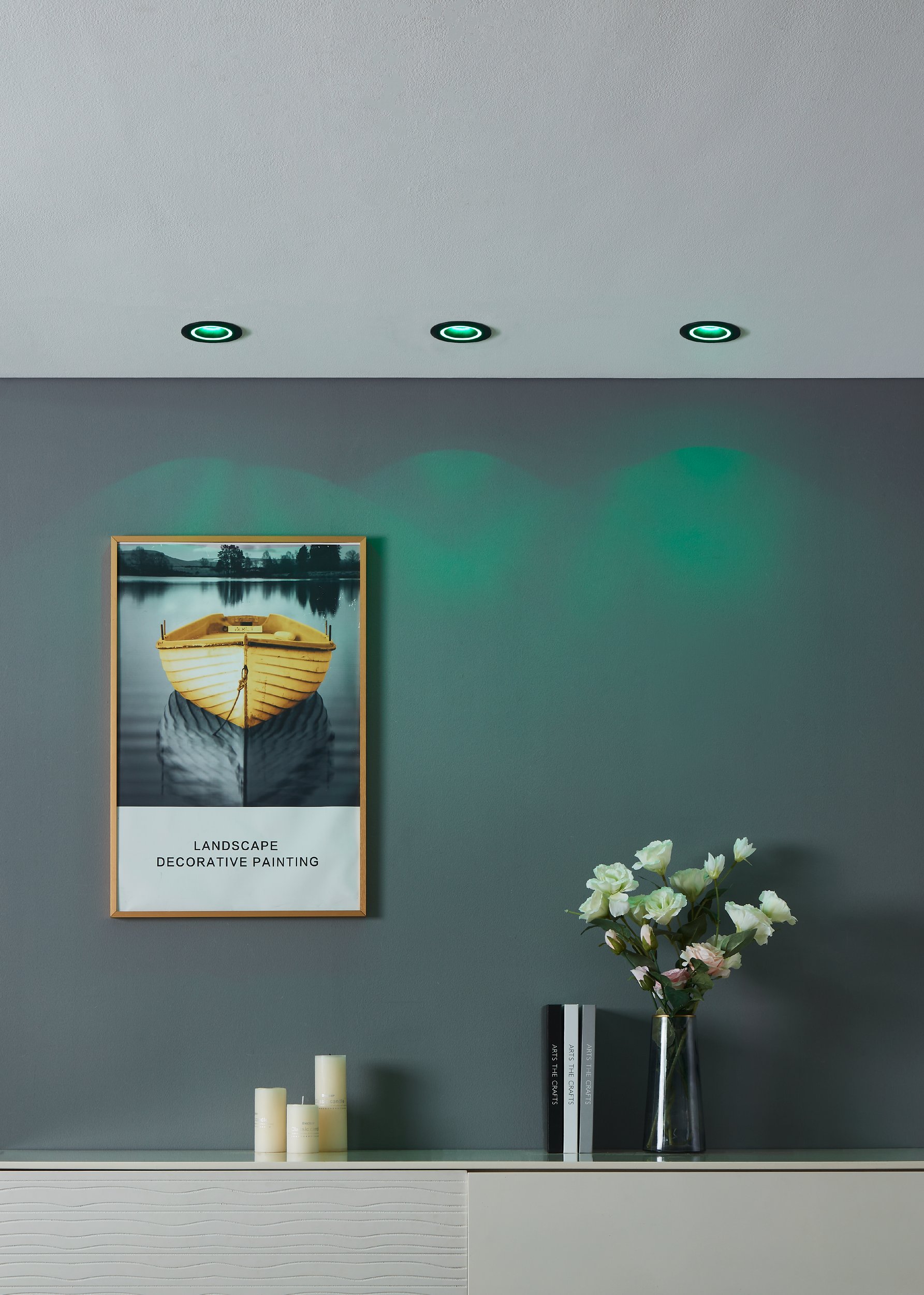 Eglo ZIGBEE 900764 CAROSSO-Z - Podhledové LED RGB svítidlo ovládáné ovladačem, nebo z mobilní aplikace, LED 4,7W, černá barva