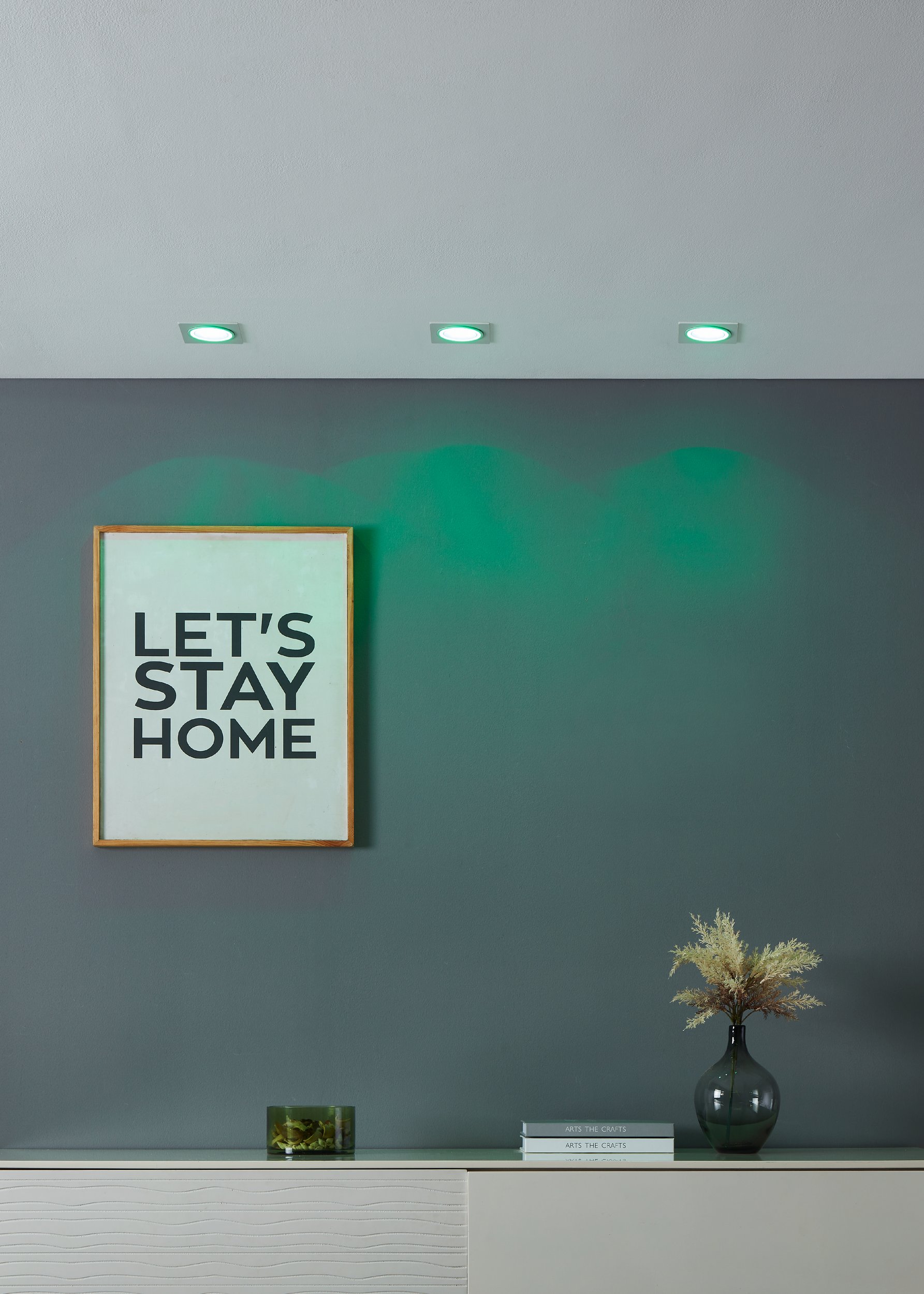 Eglo ZIGBEE 900763 CAROSSO-Z - Podhledové LED RGB svítidlo ovládáné ovladačem, nebo z mobilní aplikace, LED 4,7W, černá barva