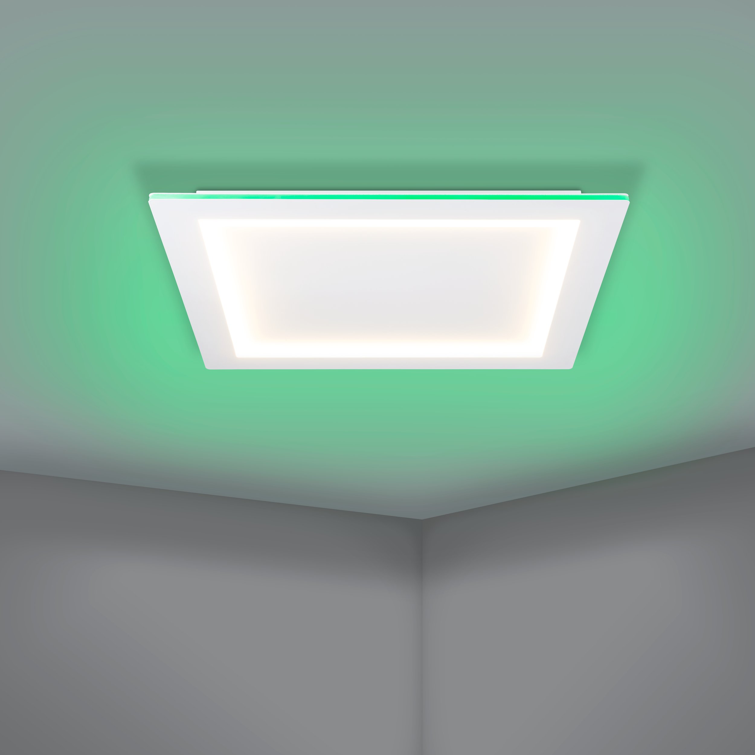 Eglo ZIGBEE 900484 PADROGIANO-Z - Stropní LED čtvercové RGB svítidlo ovládané ovladačem, nebo z mobilní aplikace, LED 35,5W, 59 x 59cm