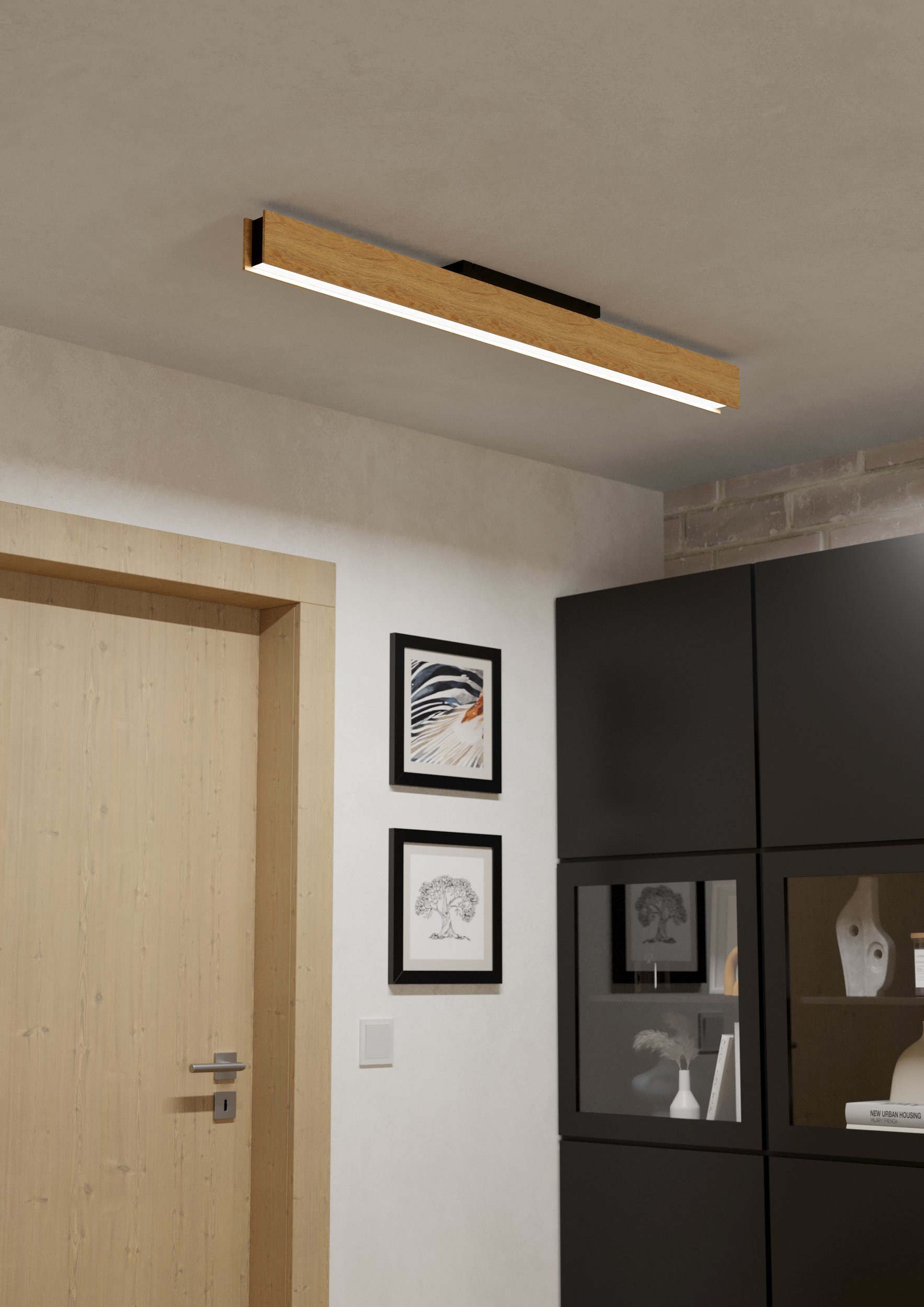 Eglo ZIGBEE 900387 ANCHORENA-Z - Stropní LED RGB svítidlo ovládané ovladačem, nebo z mobilní aplikace, LED 35W, 123cm