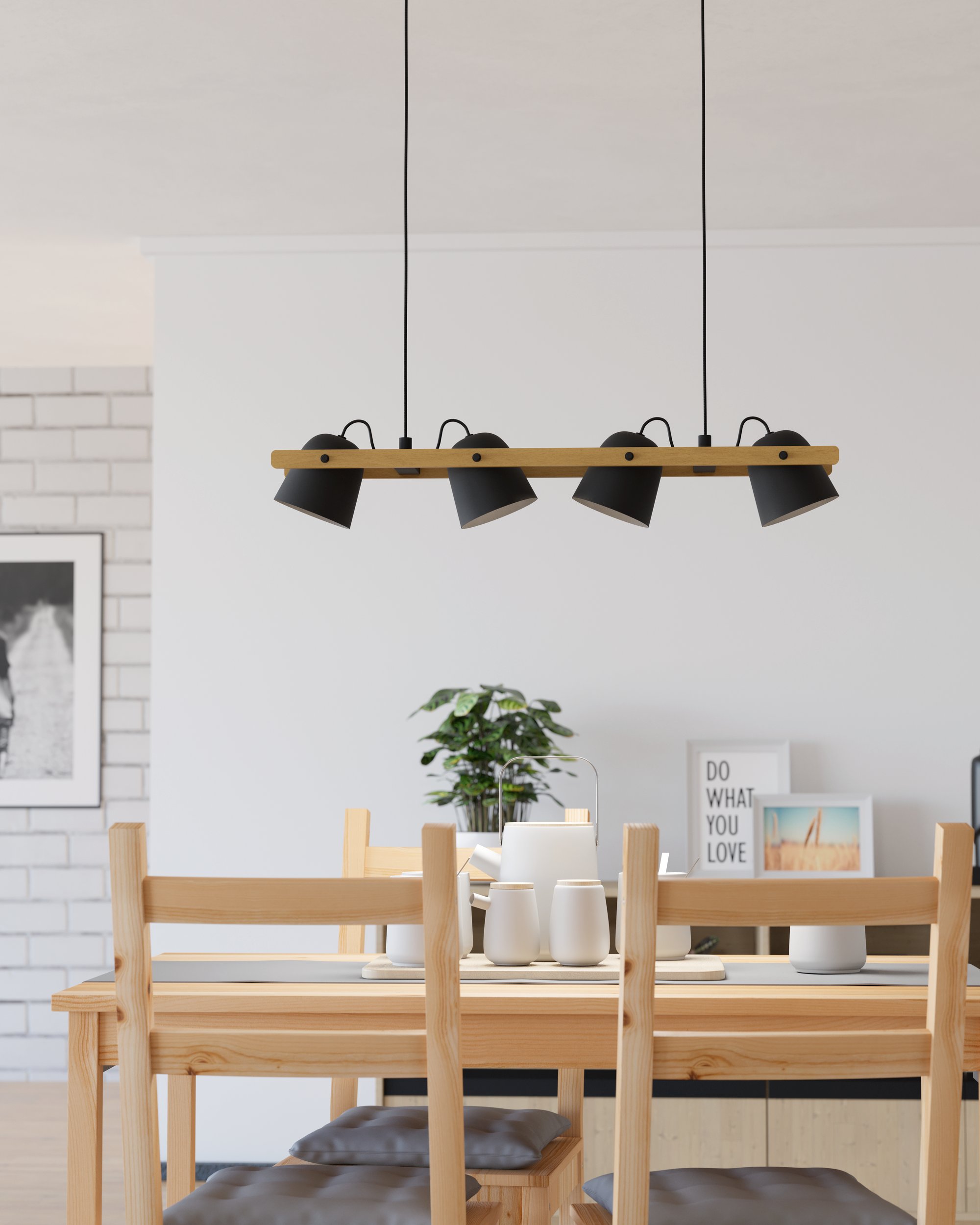 Eglo ZIGBEE 900883 HORNWOOD-Z - Závěsné LED RGB svítidlo ovládané ovladačem, nebo z mobilní aplikace, LED 14,8W, 78cm