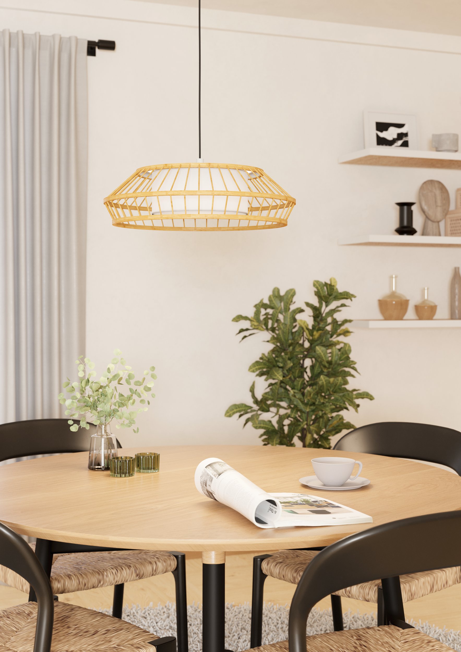 Eglo ZIGBEE 900842 YUKU-Z - Závěsné LED RGB svítidlo ovládané ovladačem, nebo z mobilní aplikace, LED 22W, Ø 46cm