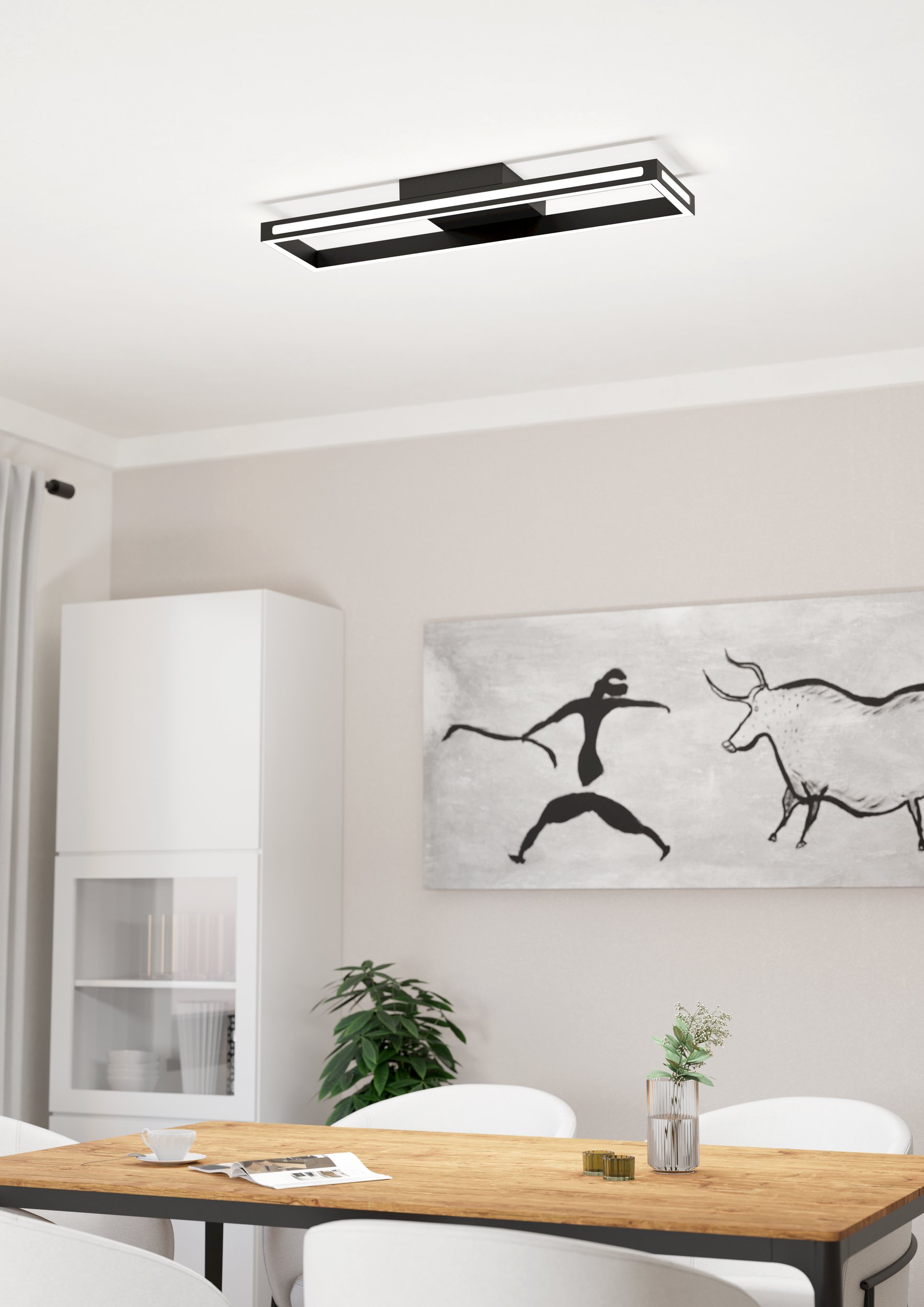 Eglo ZIGBEE 99679 SALVILANAS-Z - Stropní LED moderní stmívatelné svítidlo ovládané ovladačem, nebo z mobilní aplikace, LED 21W, 2700-6500K, 77 x 20cm
