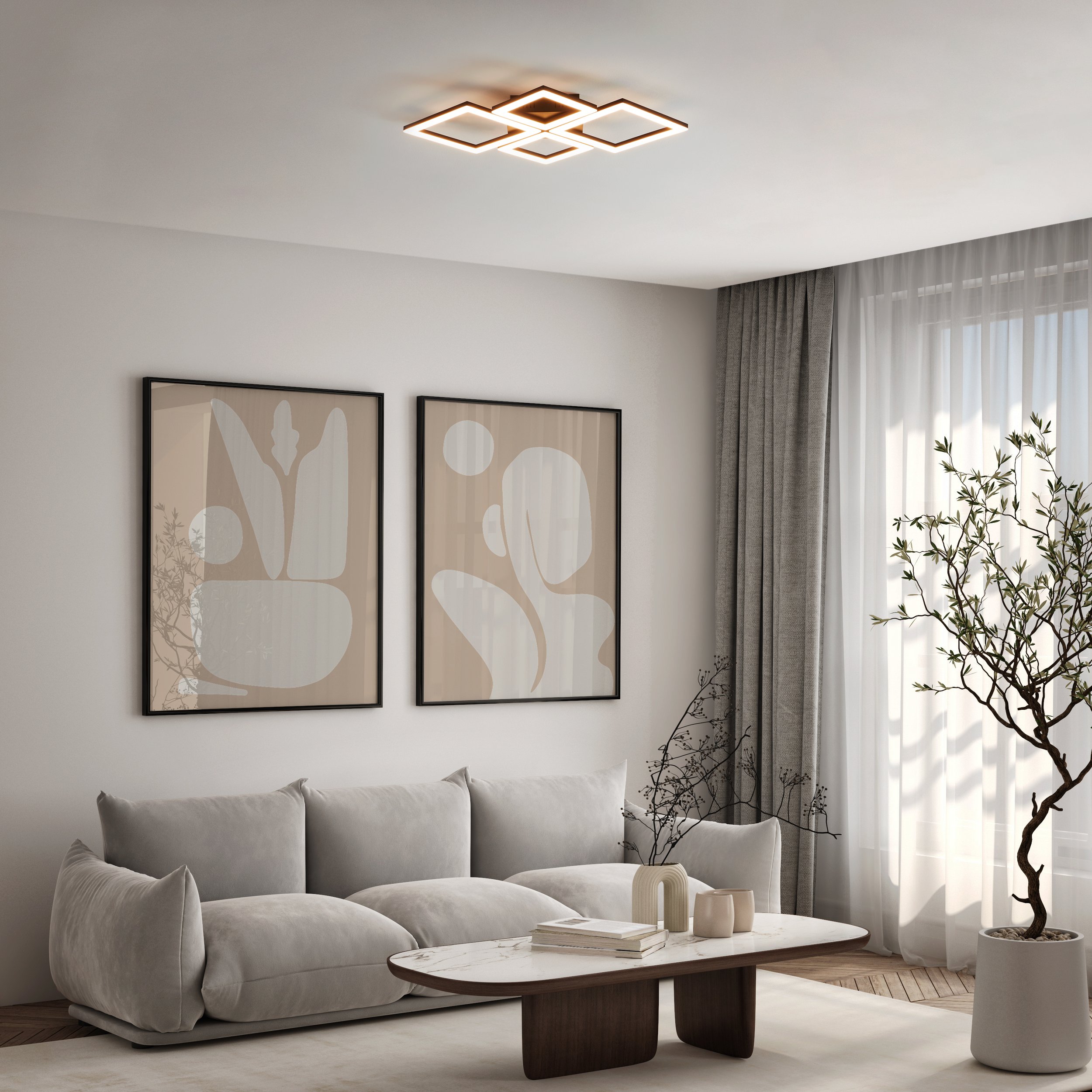 Eglo ZIGBEE 900318 PARANDAY-Z - Stropní LED svítidlo ovládáné ovladačem, nebo z mobilní aplikace, LED 42W, 3000-6500K