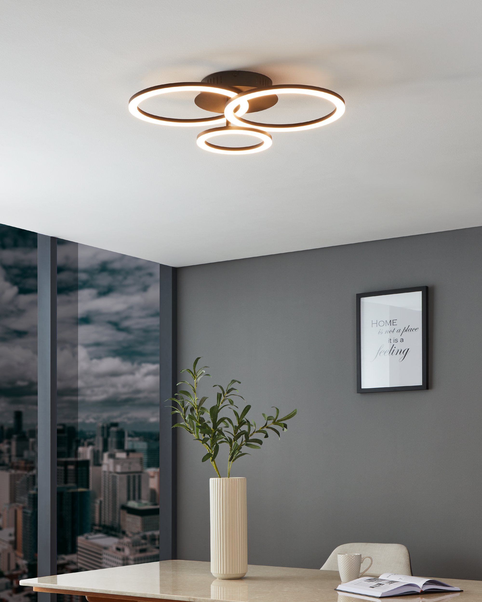 Eglo ZIGBEE 900321 PARRAPOS-Z - Stropní LED svítidlo ovládáné ovladačem, nebo z mobilní aplikace, LED 33W, 3000-6500K