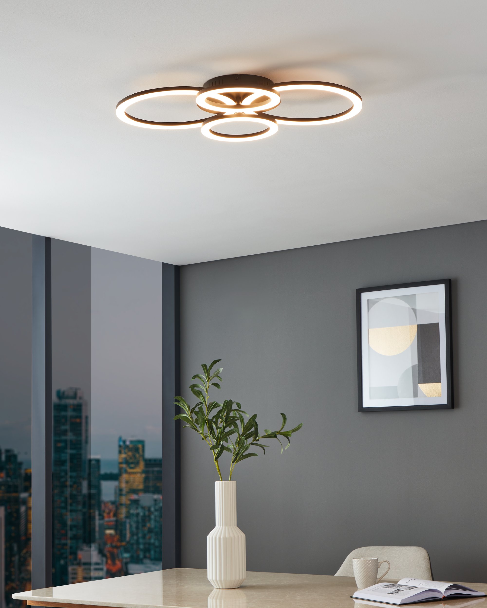 Eglo ZIGBEE 900319 PARRAPOS-Z - Stropní LED svítidlo ovládáné ovladačem, nebo z mobilní aplikace, LED 41W, 3000-6500K