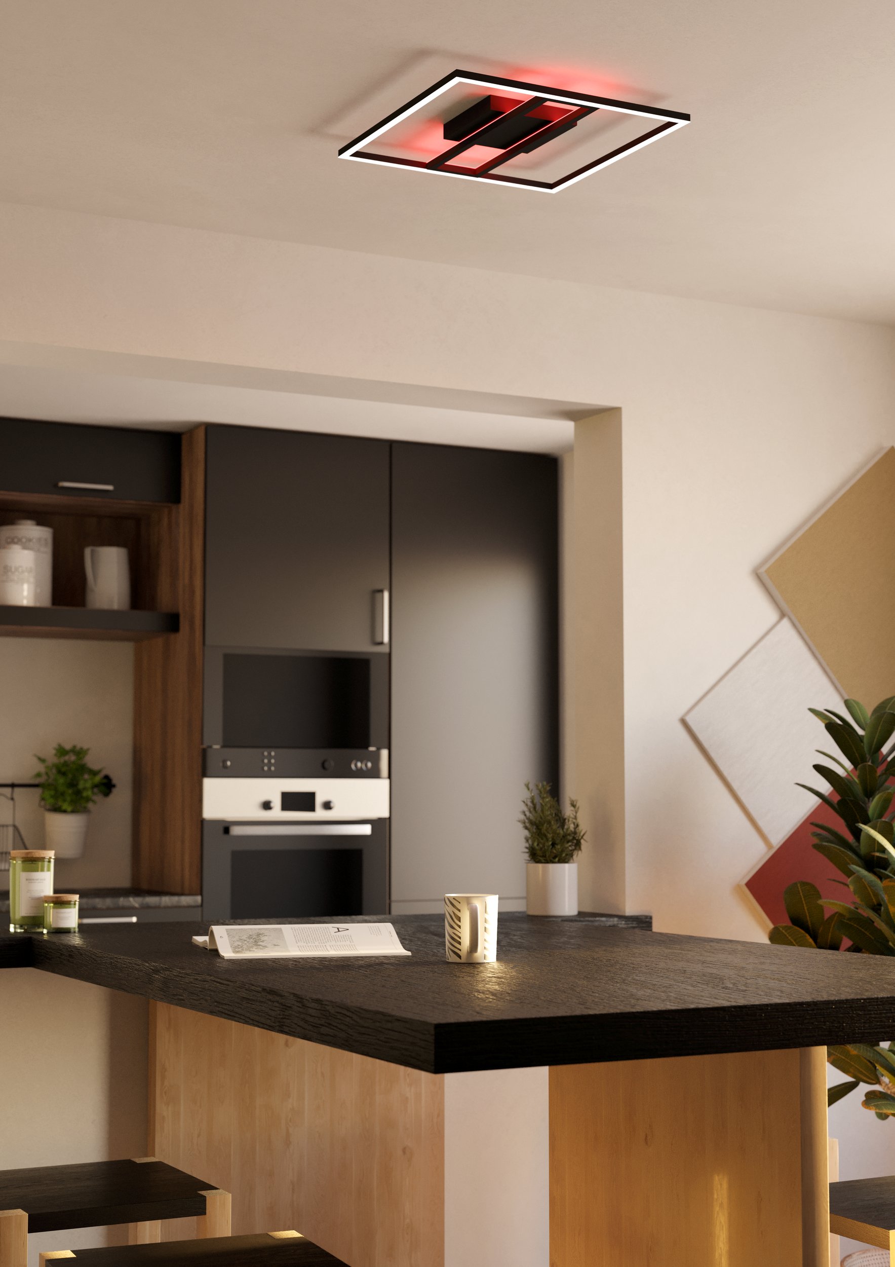 Eglo ZIGBEE 900729 CALAGRANO-Z - Stropní LED RGB svítidlo ovládané ovladačem, nebo z mobilní aplikace, LED 21W,  45 x 45cm