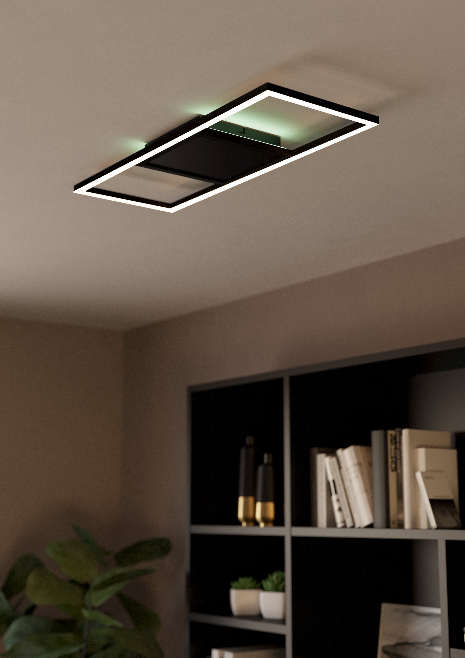 Eglo ZIGBEE 900566 CALAGRANO-Z - Stropní LED RGB svítidlo ovládané ovladačem, nebo z mobilní aplikace, LED 21W, 64 x 24cm