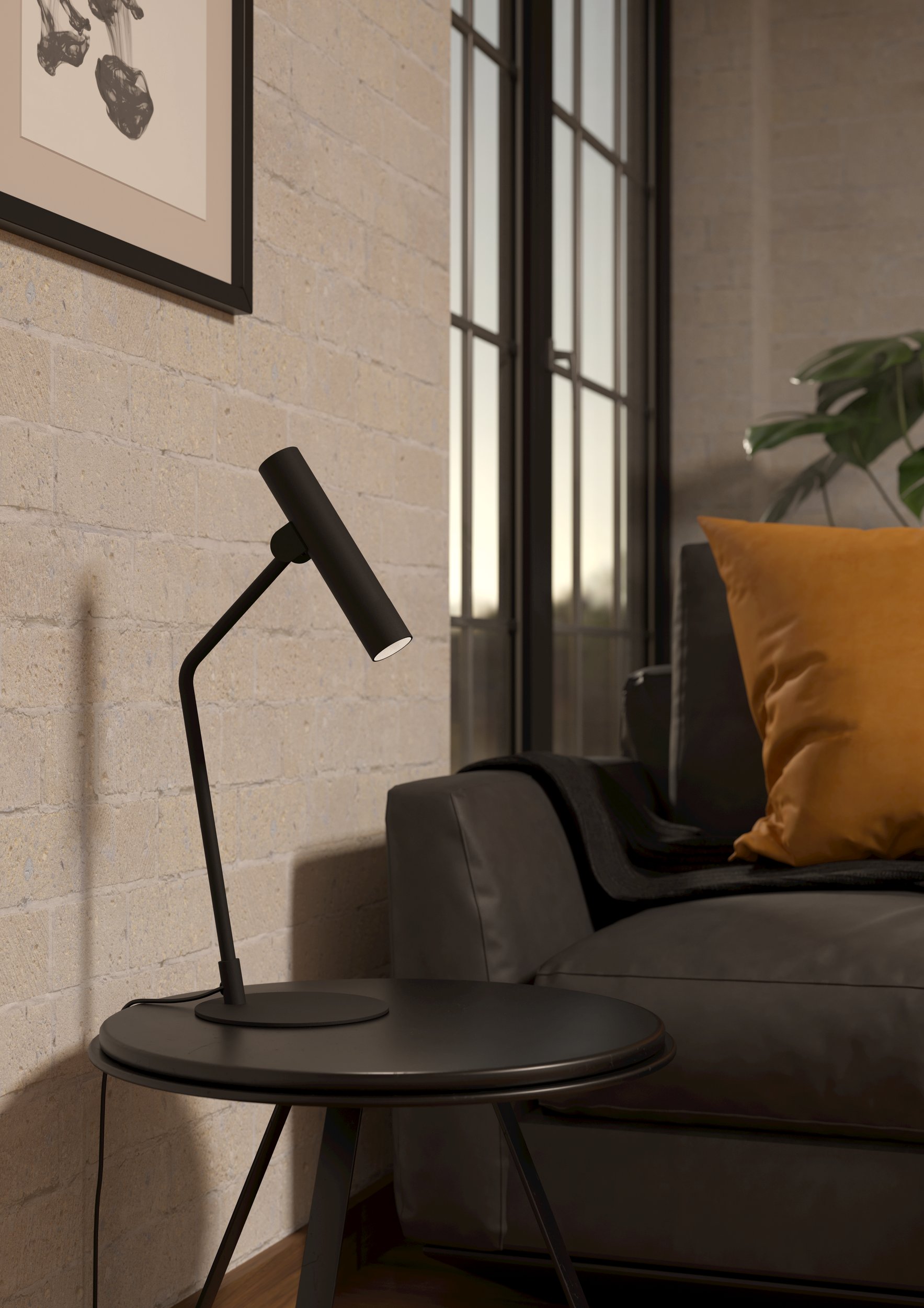 Eglo 900908 ALMUDIANA - Černá moderní LED stolní lampička, 5W, 3000K
