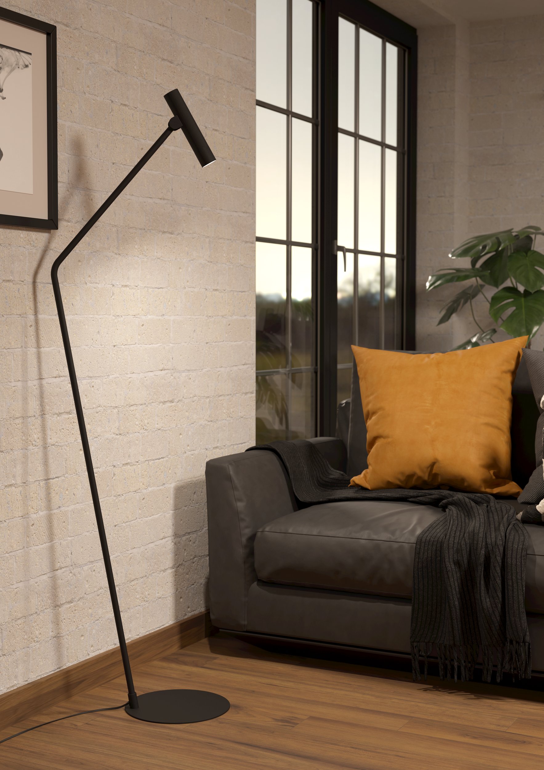 Eglo 900909 ALMUDIANA - Černá moderní LED stolní lampa, 5W, 3000K, 157cm