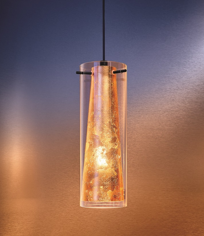 Eglo 97651 PINTO GOLD - Moderní kuchyňský lustr se zlatým stínidlem, 1 x E27