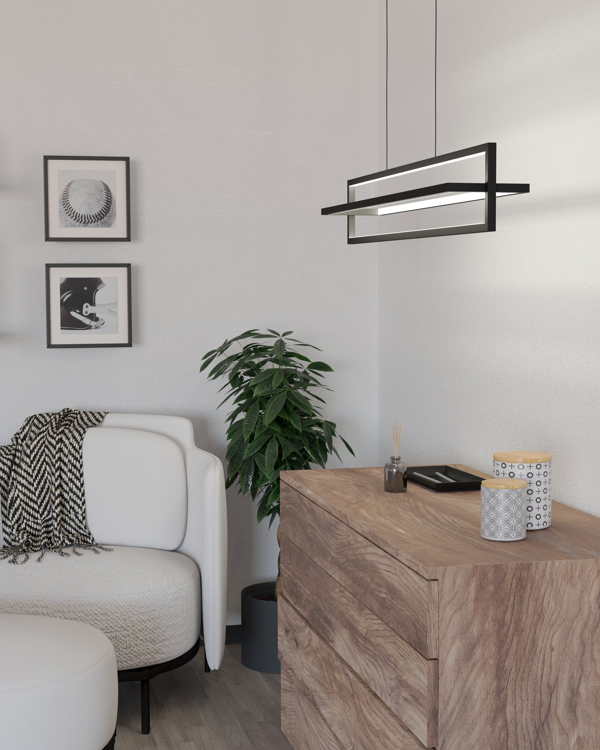Eglo 900466 SIBERIA - LED závěsný černý lustr s dálkovým ovladačem, 34W, 3000-6500K, 78 x 16cm