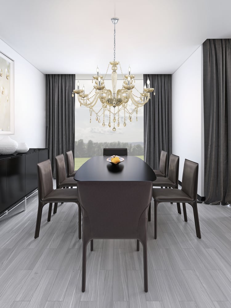 Eglo 39094 BASILANO - Závěsný tradiční lustr v lesklém chromu se skleněnými krystalky, 12 x E14, Ø 100cm