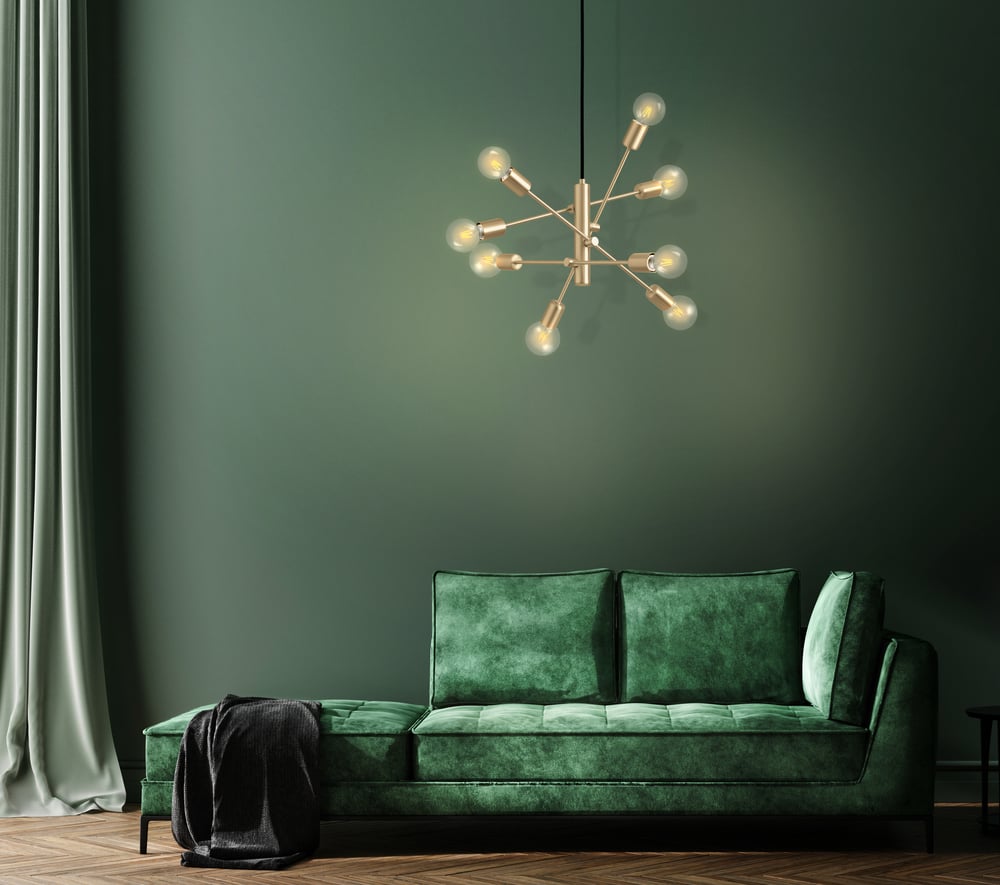 Eglo 99811 GRADOLI - Závěsné svítidlo v mosazné barvě, 8 x E27, Ø 71cm