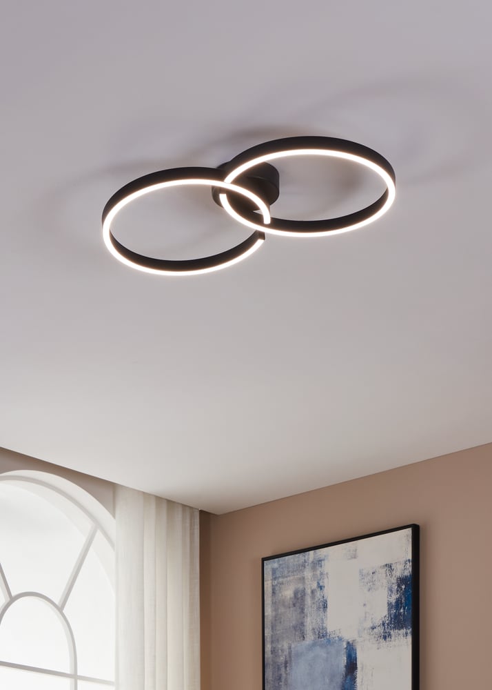 Eglo 900955 AMANDOLO - Stropní LED RGB svítidlo s dálkovým ovladačem, LED 19,5W, 67,5 x 38cm