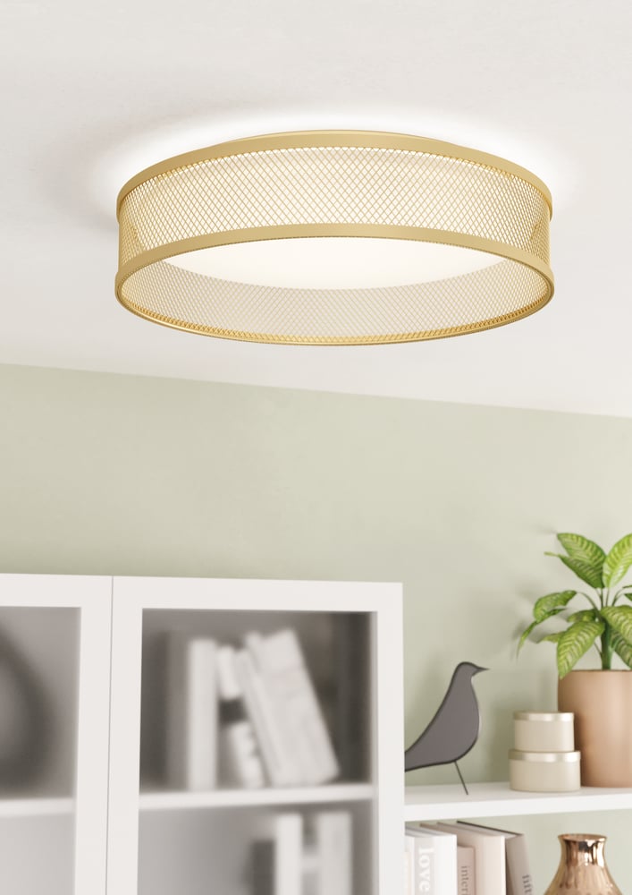 Eglo 900976 LUPPINERIA - Stropní LED mosazné svítidlo, LED 20W, 3000K, Ø 38,5cm