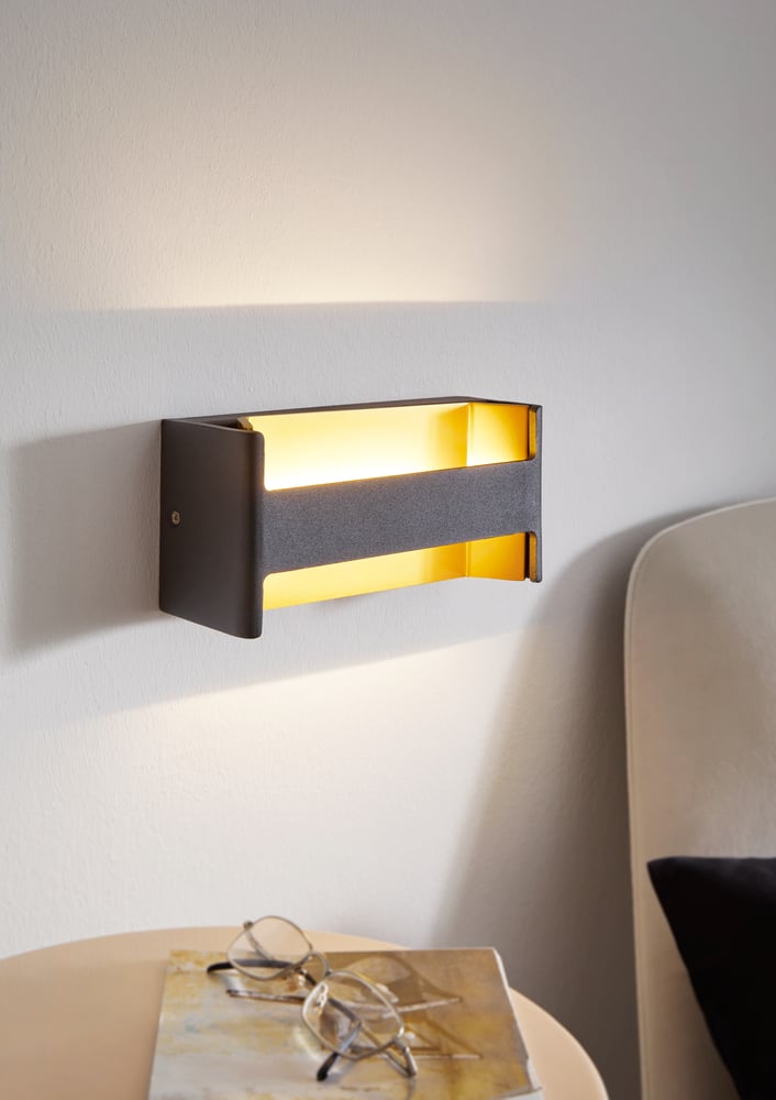 Eglo 98545 FELONICHE - LED moderní nástěnné svítidlo v černo zlaté barvě, LED 10W, 3000K