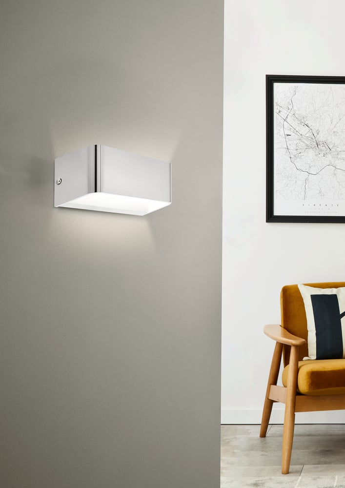 Eglo 98425 SANIA - LED moderní nástěnné svítidlo v satinovaném niklu, LED 10W, 3000K