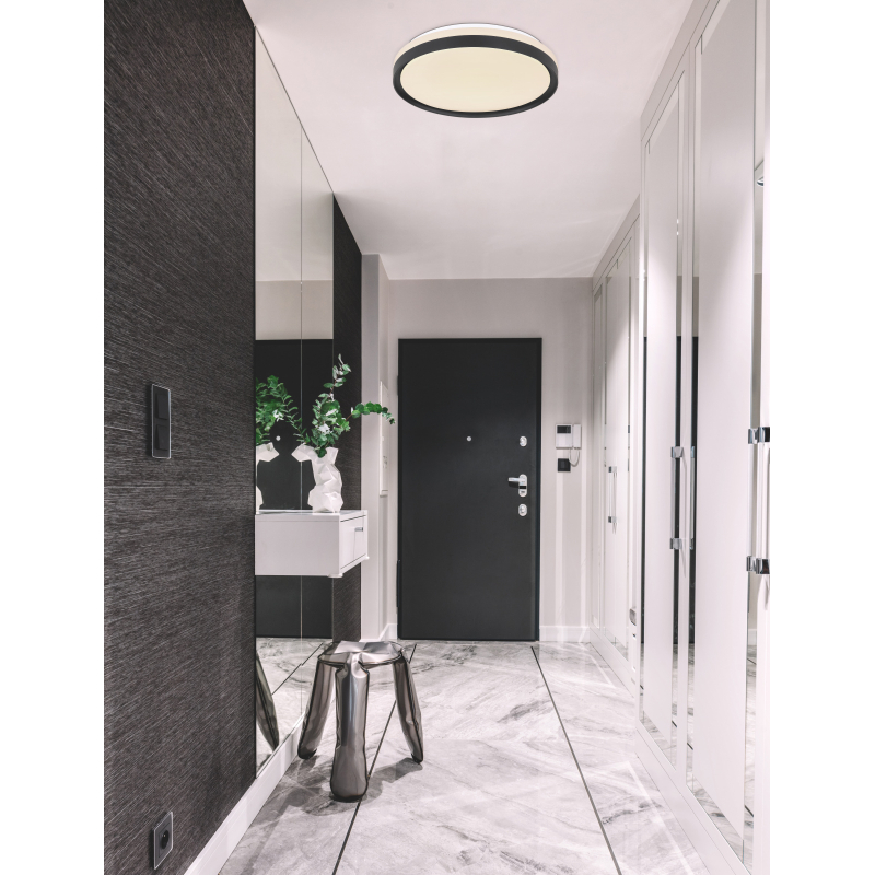 Globo 41587-18 SONNY - Stropní černé LED svítidlo s dálkovým ovladačem, LED 18W, 2700-6500K, Ø 39cm