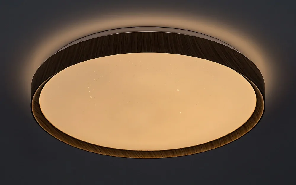 Rabalux 3500 SHERWOOD - LED stropní svítidlo v imitaci bukového dřeva s dálkovým ovladačem, LED 50W, 4000lm, 3000-6500K, Ø 49cm