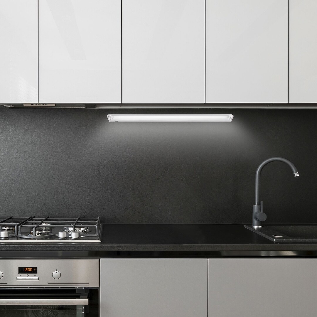Rabalux 78062 EASYLIGHT - LED výklopné kuchyňské podlinkové svtítidlo s vypínačem a kabelem do zásuvky ve stříbrné barvě, LED 15W, 1150lm, 4000K, 91cm