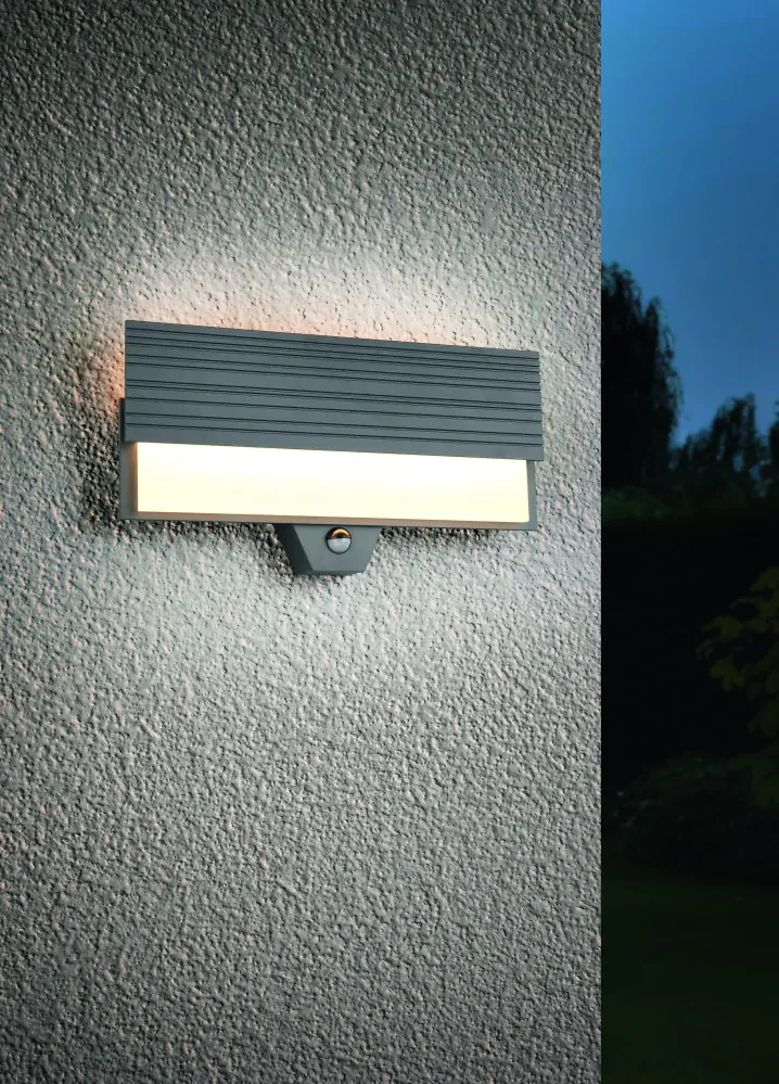 Trio Leuchten 247069142 MARIZA - Moderní LED venkovní svítidlo v antracitové barvě s pohybovým čidlem, LED 10W, 3000K, IP65