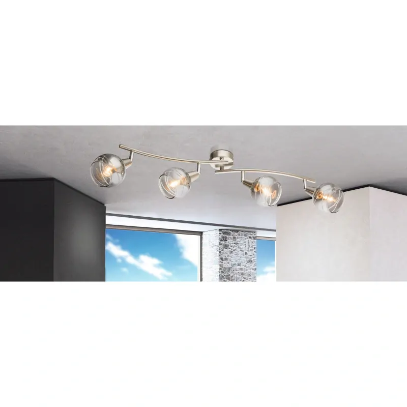 Globo 54348-4 ROMAN - Stropní moderní lustr, včetně LED žárovek, 4 x E14