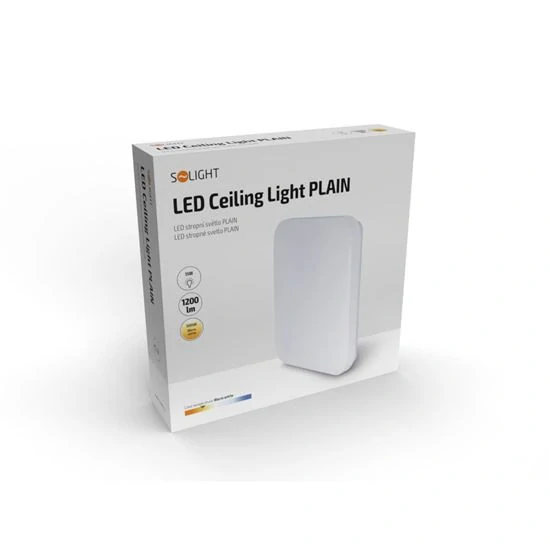 Solight WO789 PLAIN - LED stropní svítidlo s teplou barvou světla, LED 15W, 3000K, 28 x 28cm