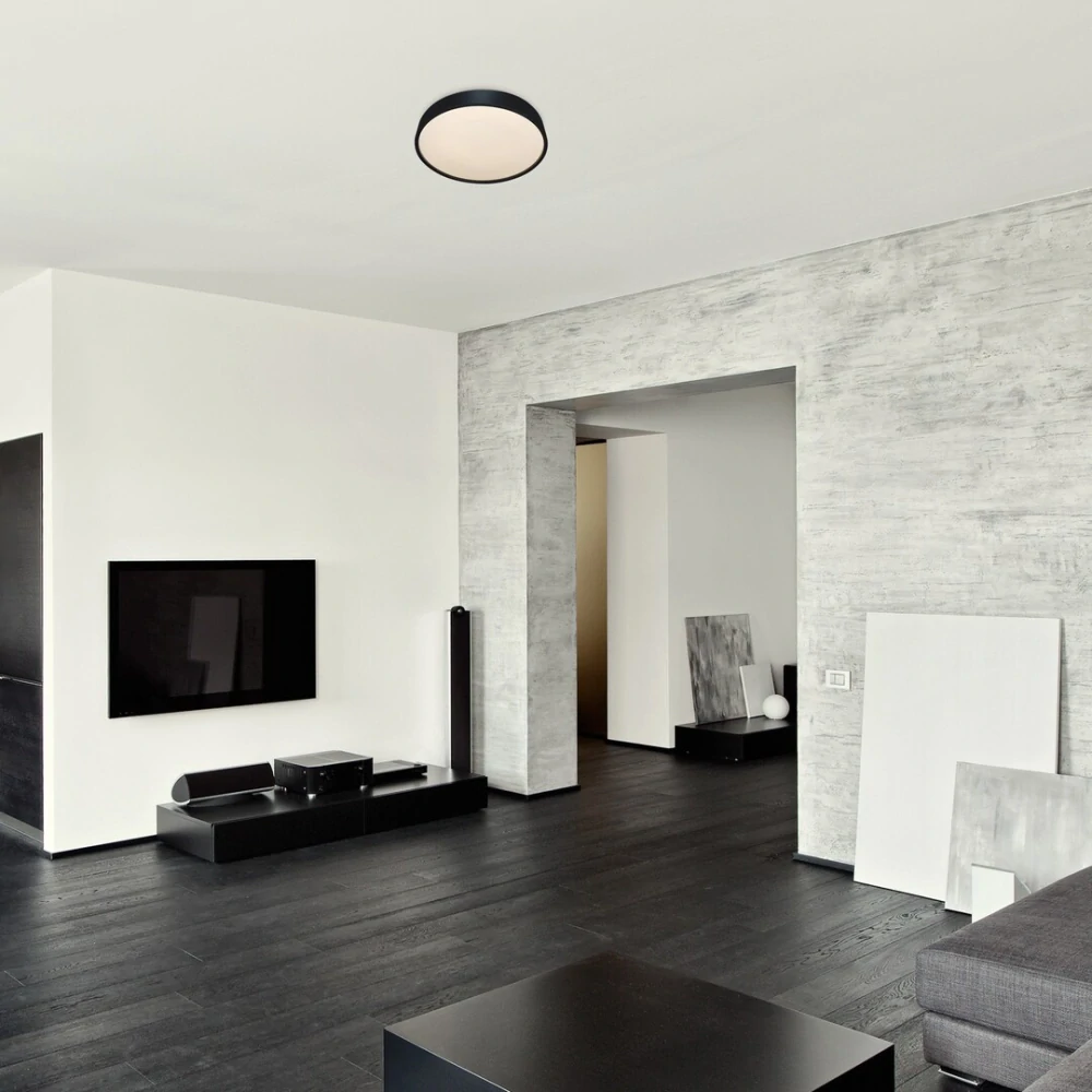 Rabalux 75011 LARCIA - LED černé stropní svítidlo s čidlem, Ø 28,5cm, 19W, 4000K, IP44