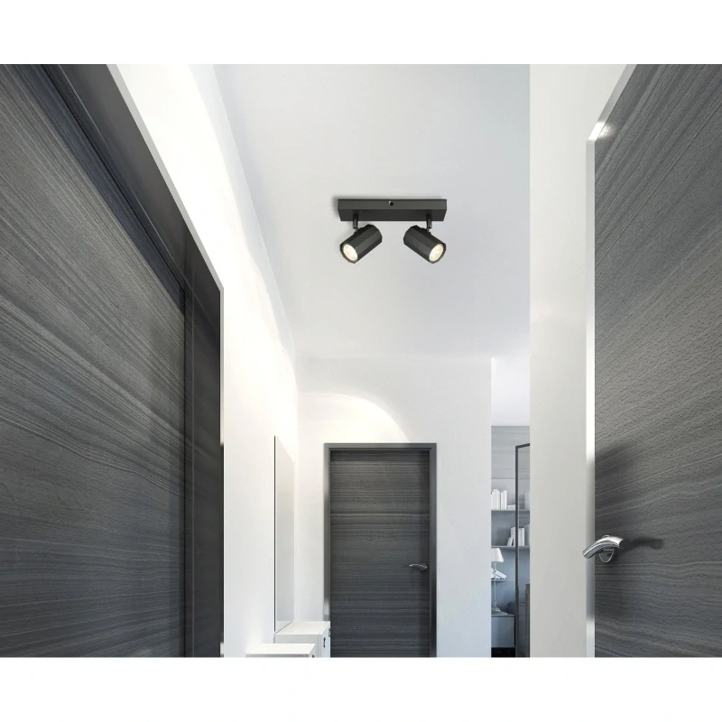 Globo 57918-2 JAMES - Stropní bodové svítidlo v šedé barvě, 2 x GU10