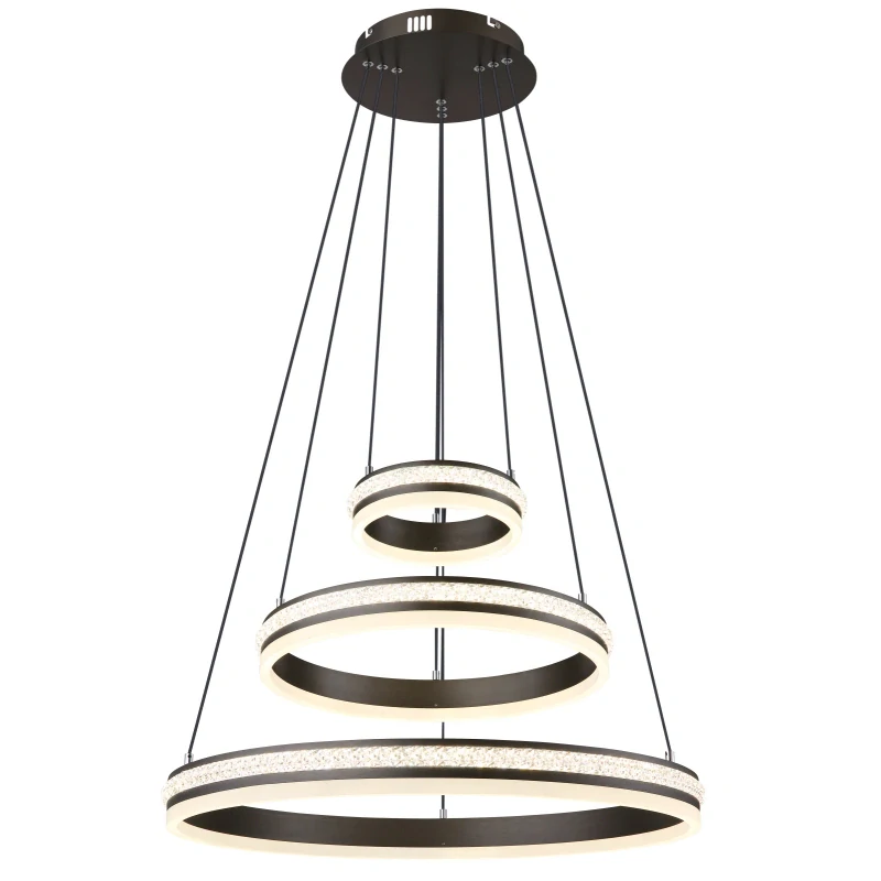 Globo 67314-70H GROUNI - Moderní závěsný LED lustr s dálkovým ovladačem, LED 70W, 2700 - 6000K, Ø 60cm