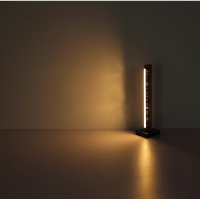 Globo 67849T STARLA - LED stolní lampa v černé barvě se dřevem, LED 8W, 3000K , 48cm
