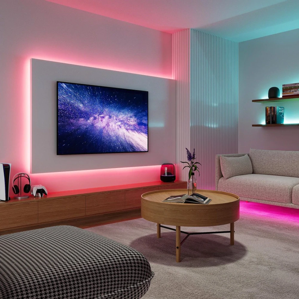 Trio Leuchten R65553102 RACER - RGB LED pásek s ovladačem a hudebním režimem, LED 10W, 300cm