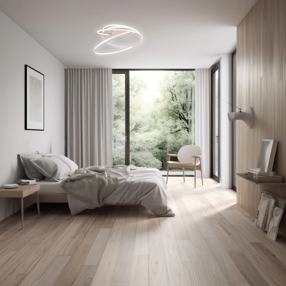Trio Leuchten 644310131 NALA - Stropní lustr stmívatelný klasickým vypínačem v bílé barvě, LED 57W, 2300+3000+4000K, 6800lm, Ø 72cm