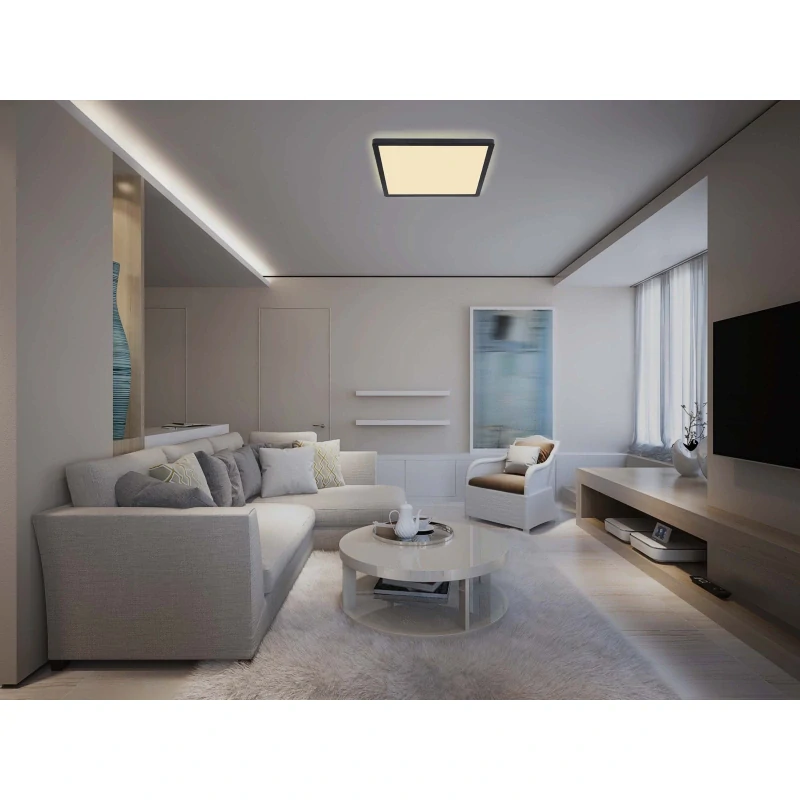 Globo 41563-24B SAPANA - Stropní koupelnové svítidlo v černé barvě, stmívatelné vypínačem, LED 24W, 3000K, 42 x 42cm