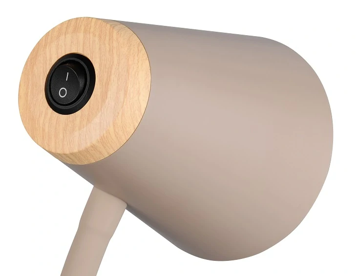 Trio Leuchten R45831143 PONGO - Čtecí stojací lampa v jemně hnědé barvě, LED 4,5W, 500lm, 3000K, 145cm