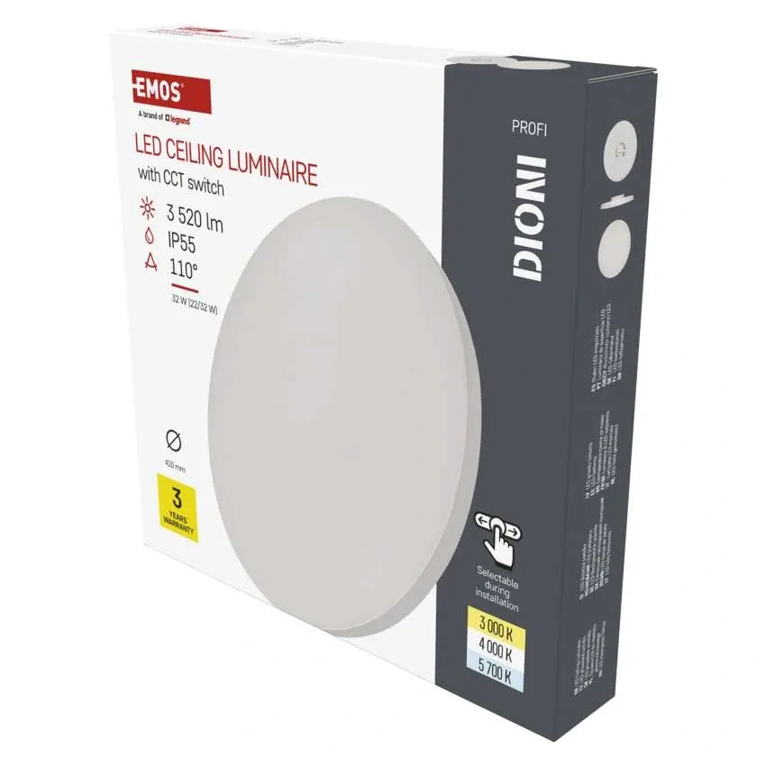 Emos ZM7152 DIONI - LED přisazené svítidlo se změnou barvy světla 36W, 3000+4000+5700K, Ø 41cm
