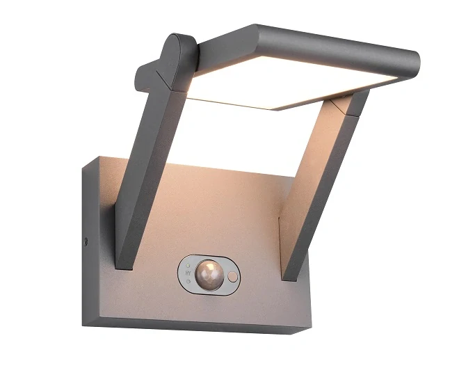 Trio Leuchten 253769142 MALAWI - LED venkovní hybridní solární svítidlo se soumrakovým čidlem v antracitové barvě, LED 5W, 700lm, 2300 - 4000K, IP65