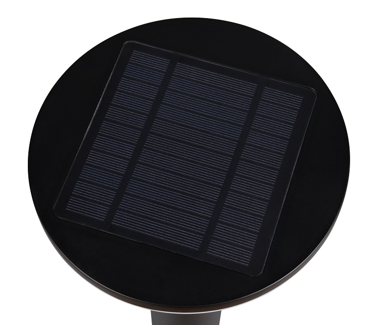 Trio Leuchten R44676132 GORDA - LED stojací venkovní hybridní solární svítidlo se soumrakovým čidlem v černé barvě, LED 3,5W, 500lm, 4000K, IP44, 100cm