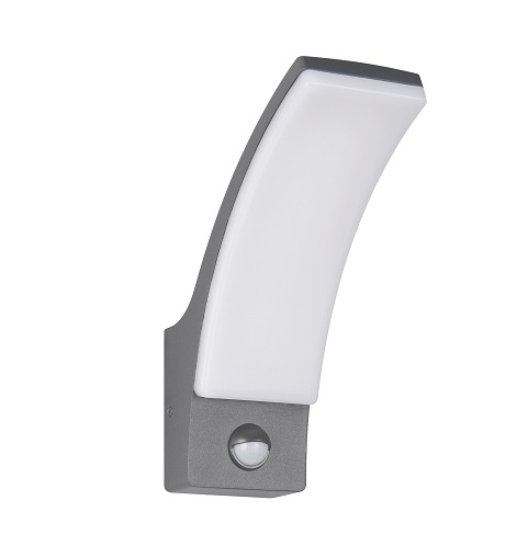 Trio Leuchten R23359142 BEJA - LED nástěnné venkovní svítidlo v antracitové barvě s pohybovým čidlem, LED 12,5W, 4000K, IP44