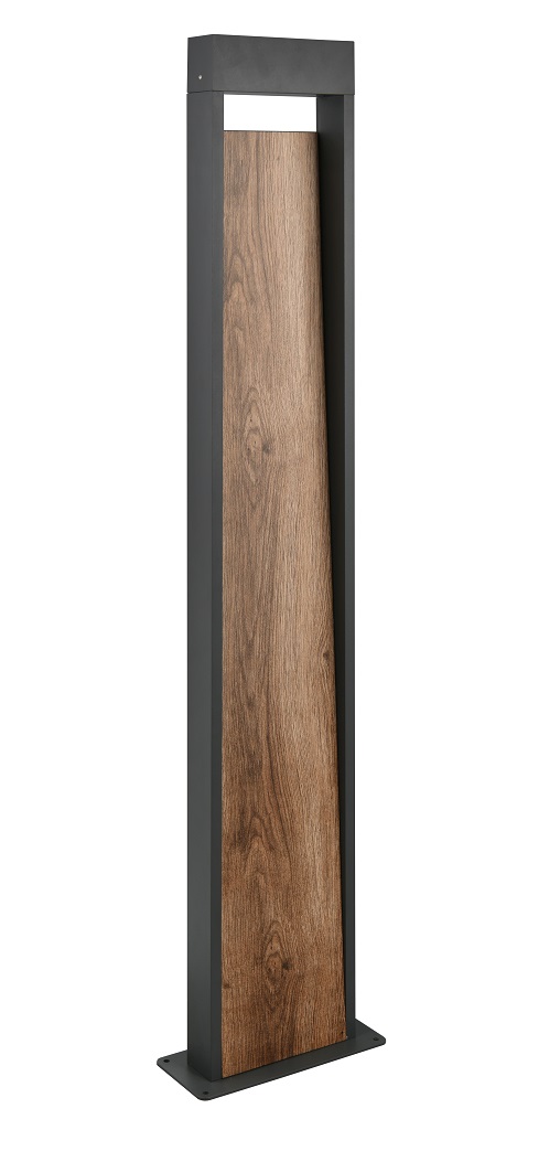Trio Leuchten 446960135 SALMON - Stojací venkovní LED svítidlo v imitaci dřeva, LED 11W, 3000K, IP44, 100cm
