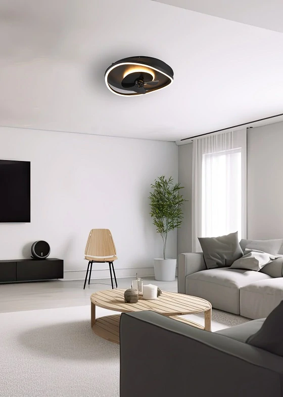 Trio Leuchten R67393132 SORTLAND - Stropní LED elegantní ventilátor s dálkovým ovladačem, LED 30W, 2700-6500K, Ø 50cm