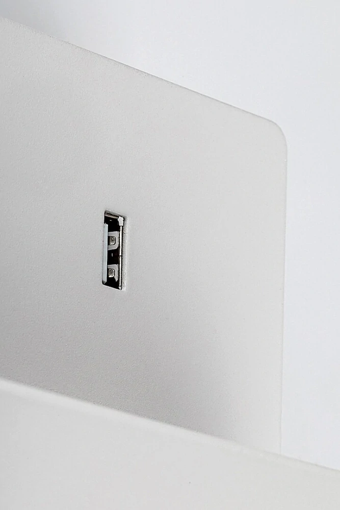 Rabalux 71090 TACITO - Nástěnná čtecí lampa v bílé barvě s vypínačem a USB výstupem, 1 x GU10